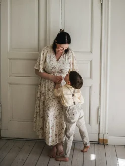Kudotut housut, joissa on henkselit | Beige | Lapset | Newbie
