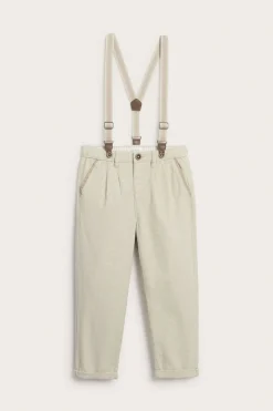 Kudotut housut, joissa on henkselit | Beige | Lapset | Newbie