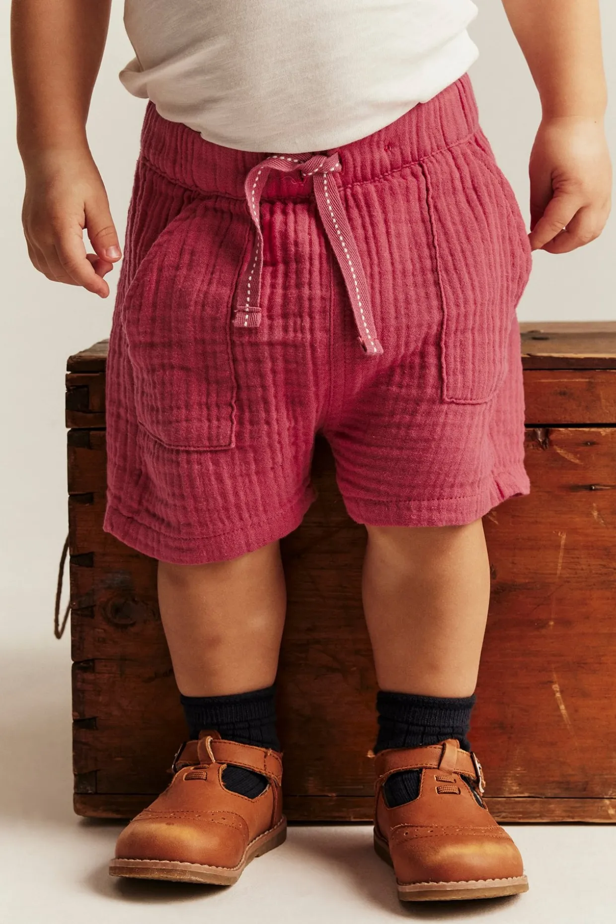 Kudotut shortsit | Punainen | Vauvat | Newbie