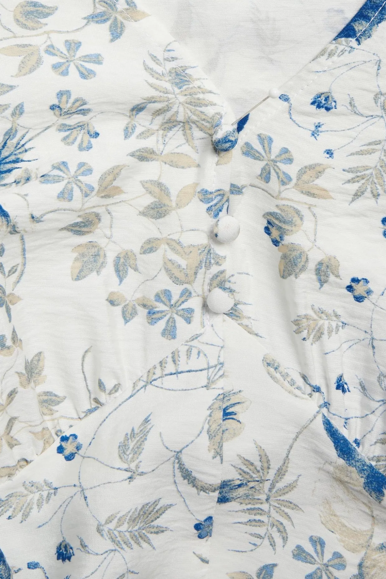 Kukallinen mekko napeilla | Sininen | Naiset | Kappahl