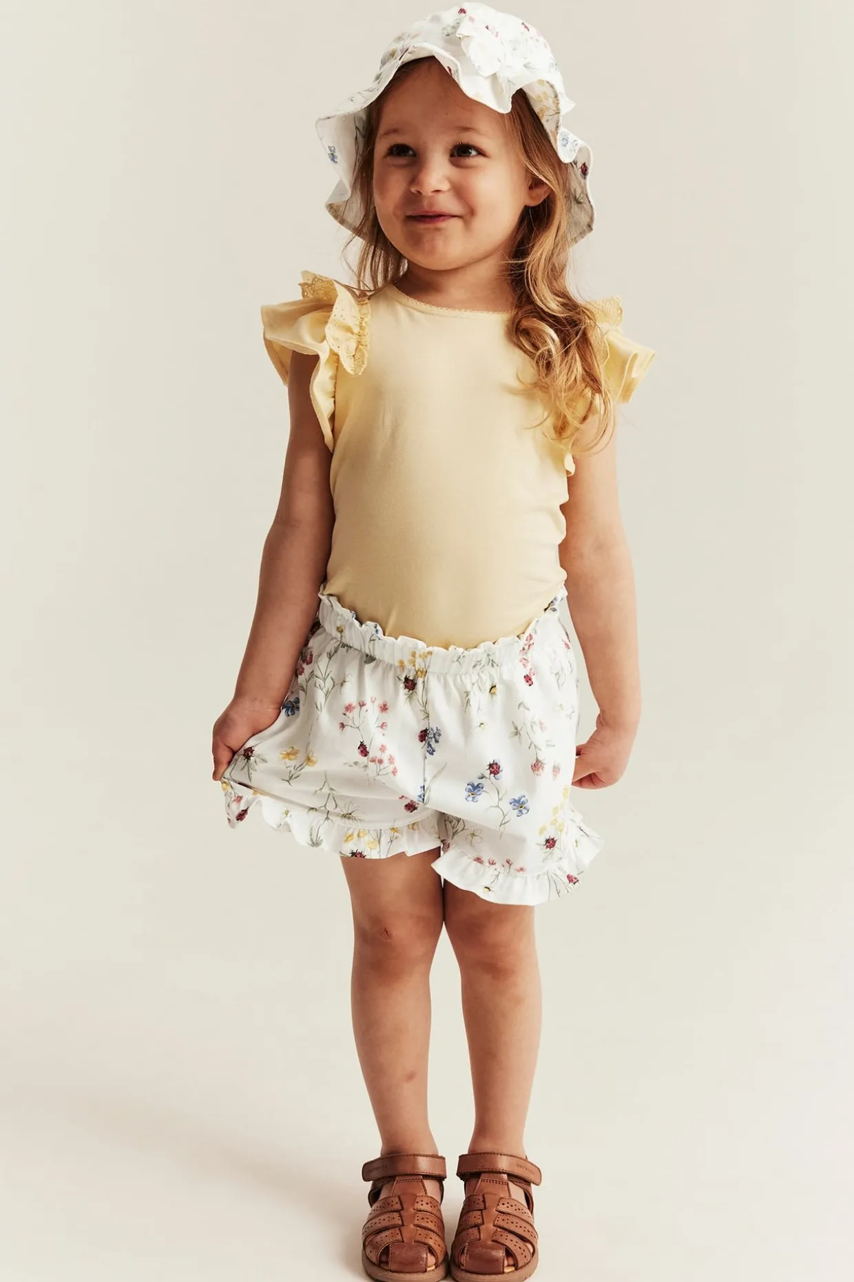 Kukalliset jerseyshortsit | Luonnonvalkoinen | Lapset | Newbie