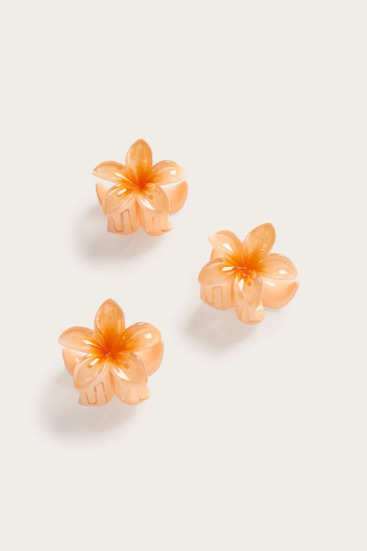 Kukanmuotoiset hiusklipsit, 3-pack | Koralli | Naiset | Kappahl