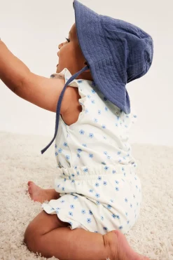 Kukkakuvioinen hihaton body röyhelöllä | Luonnonvalkoinen | Vauvat | Kappahl