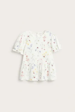 Kukkakuvioinen peplum-paita | Luonnonvalkoinen | Lapset | Newbie