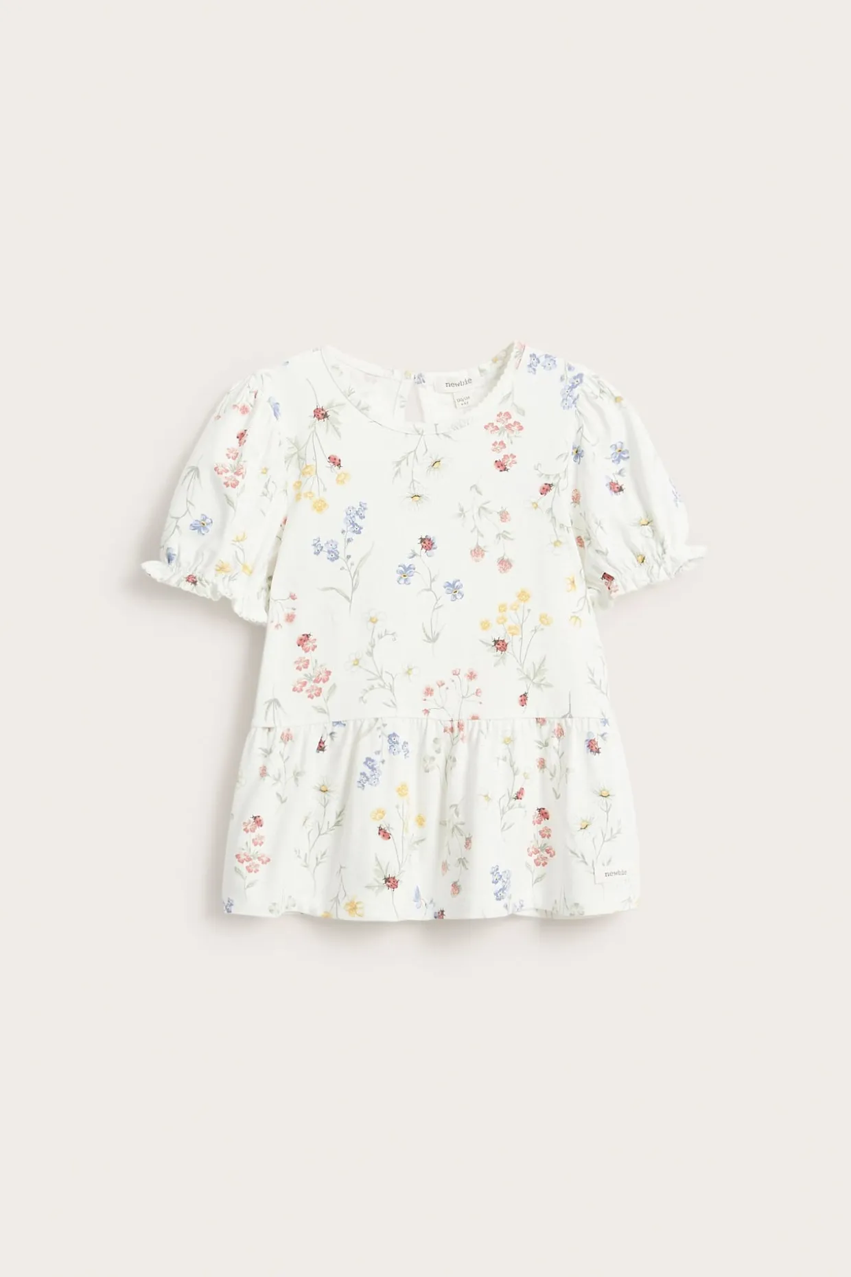 Kukkakuvioinen peplum-paita | Luonnonvalkoinen | Lapset | Newbie
