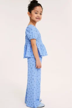 Kukkakuvioiset culotte-housut | Vaaleansininen | Lapset | Kappahl