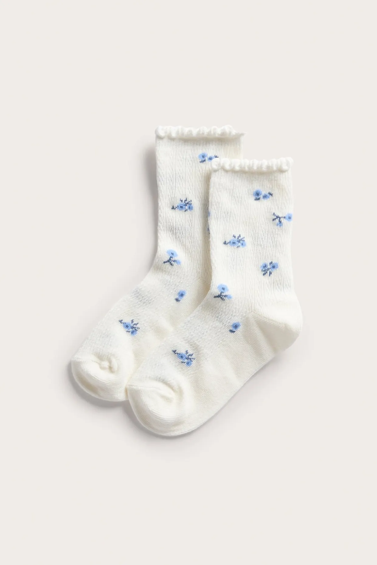 Kukkakuvioiset sukat, 2-pack | Luonnonvalkoinen | Lapset | Kappahl