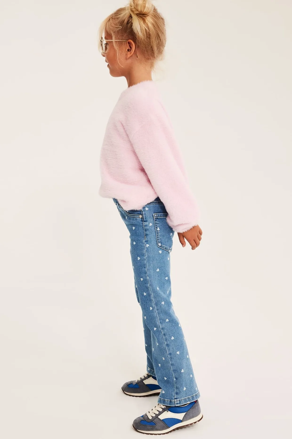 Kuvioidut bootcut-jeggingsit | Vaalea denim | Lapset | Kappahl