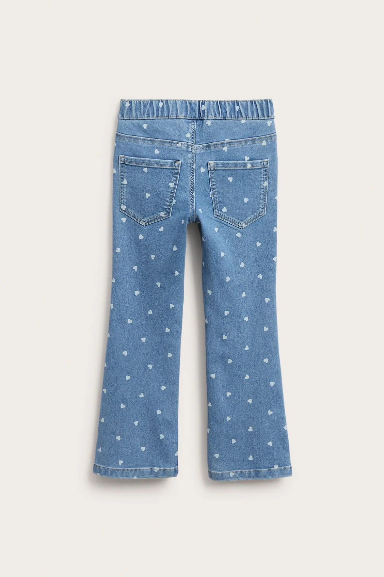 Kuvioidut bootcut-jeggingsit | Vaalea denim | Lapset | Kappahl