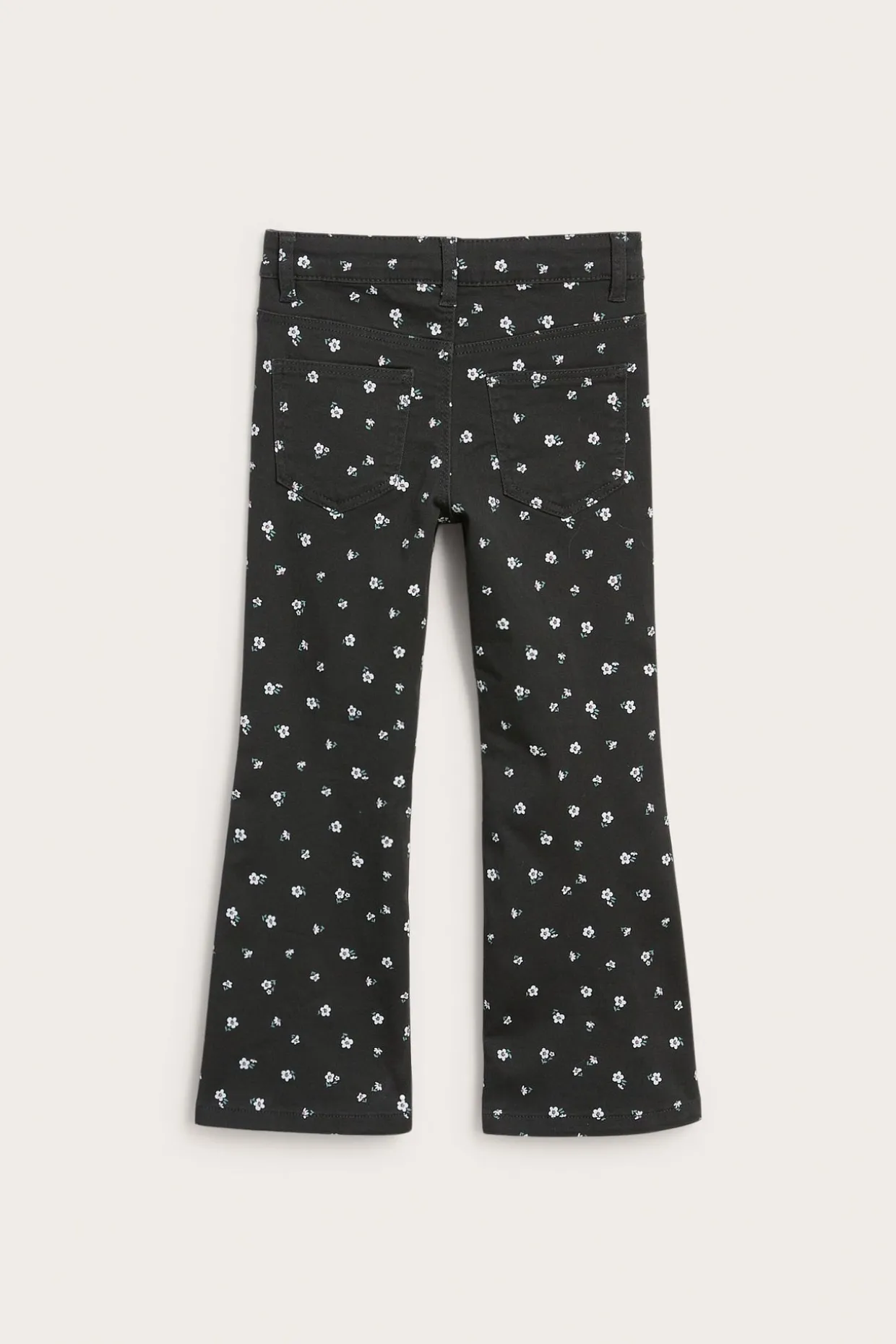 Kuvioidut bootcut-malliset tvillifarkut | Musta | Lapset | Kappahl