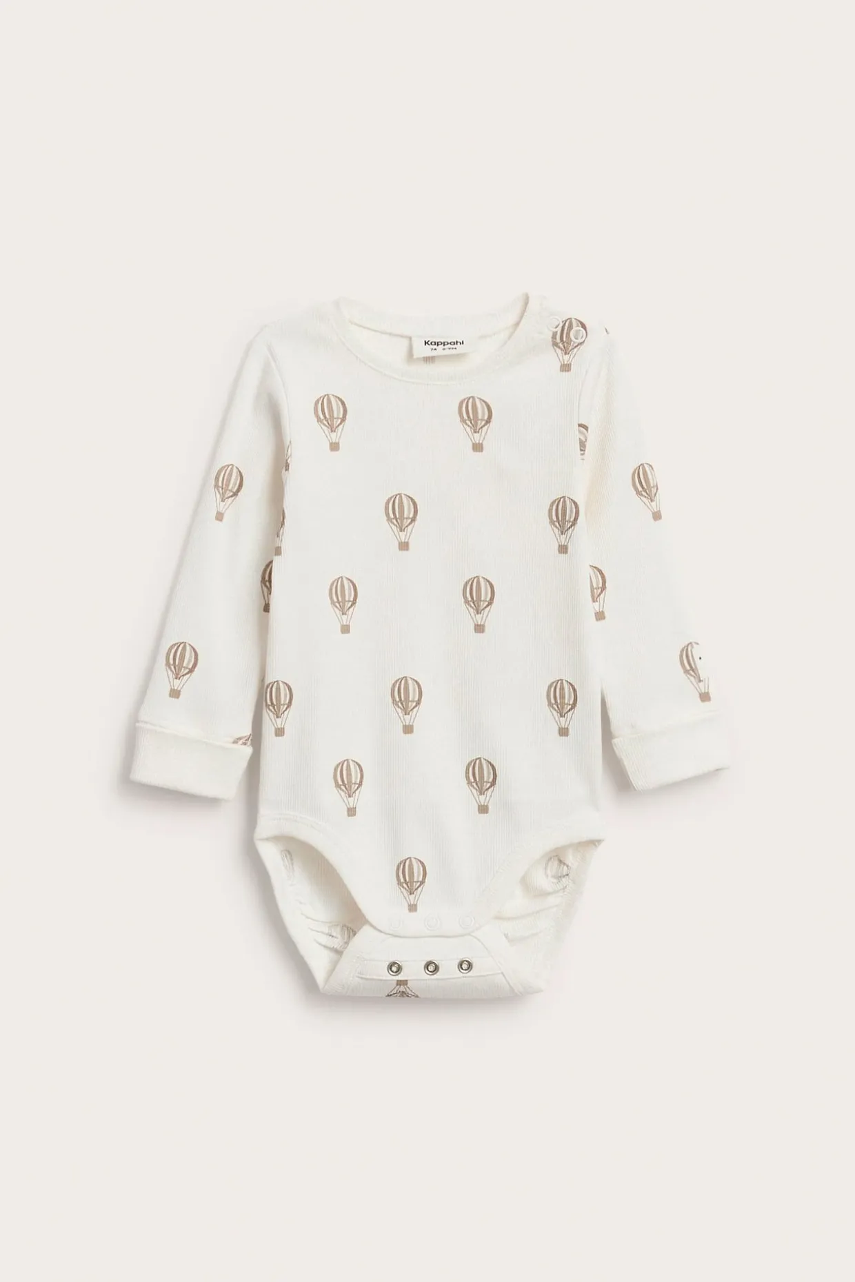 Kuvioitu ribattu vauvojen body | Beige | Vauvat | Kappahl