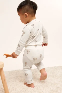 Kuvioitu ribattu vauvojen body | Beige | Vauvat | Kappahl