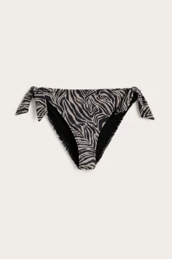 Kuviollinen bikinialaosa solmittavilla nauhoilla | Tummanbeige | Naiset | Kappahl