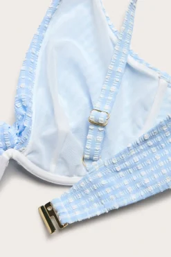 Kuviollinen bikiniyläosa | Vaaleansininen | Naiset | Kappahl