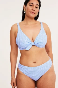 Kuviollinen bikiniyläosa | Vaaleansininen | Naiset | Kappahl
