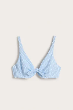 Kuviollinen bikiniyläosa | Vaaleansininen | Naiset | Kappahl