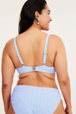 Kuviollinen bikiniyläosa | Vaaleansininen | Naiset | Kappahl