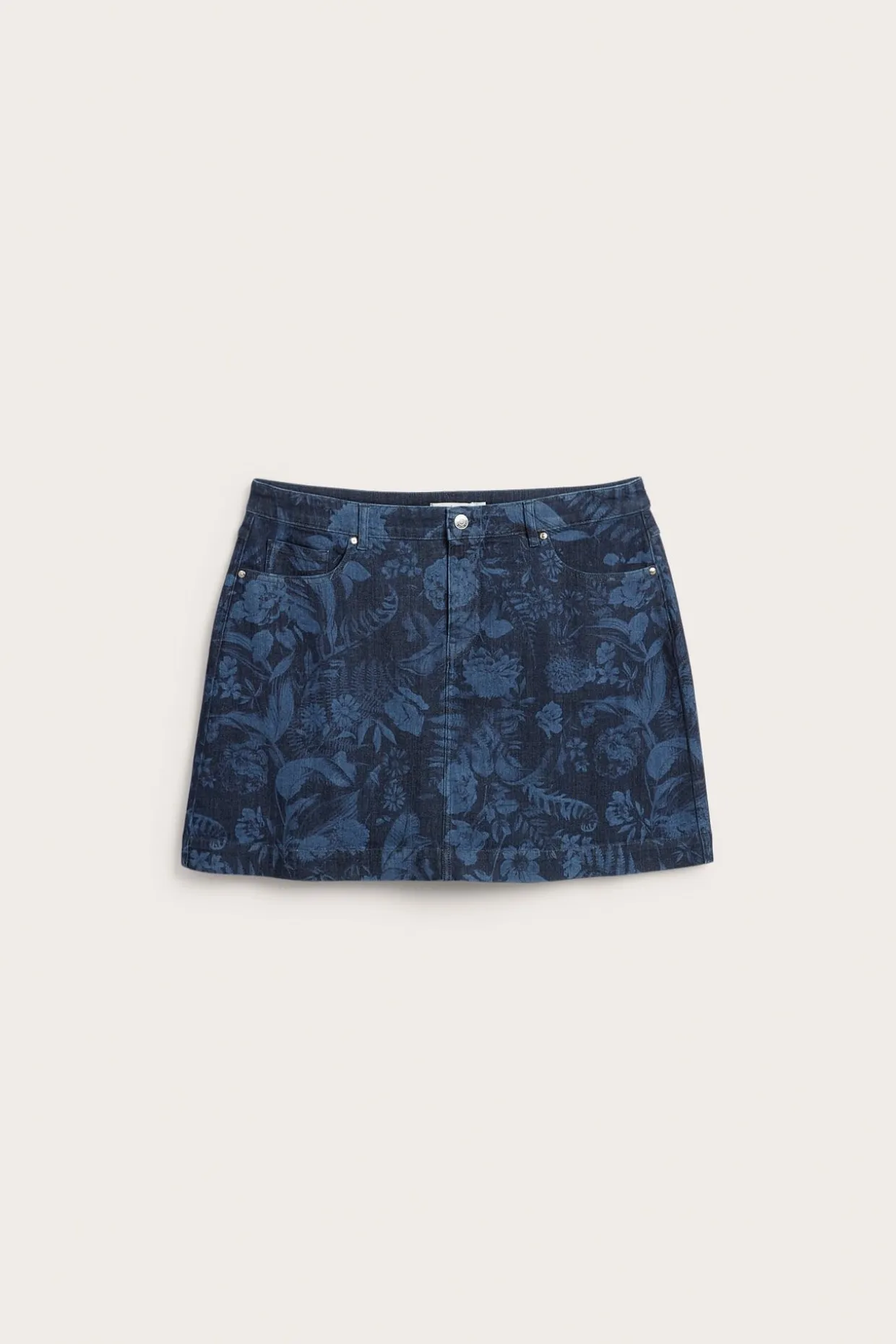 Kuviollinen farkkuhame | Denim | Naiset | Kappahl