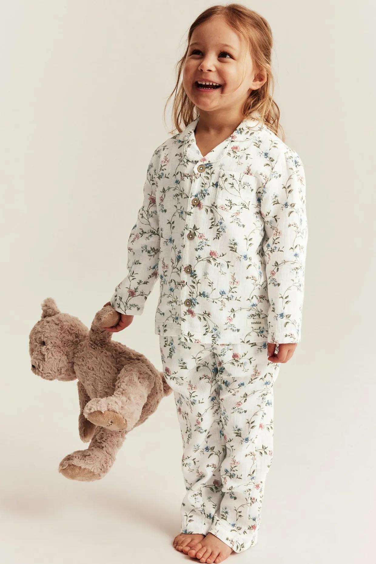 Kuviollinen pyjama | Luonnonvalkoinen | Lapset | Newbie