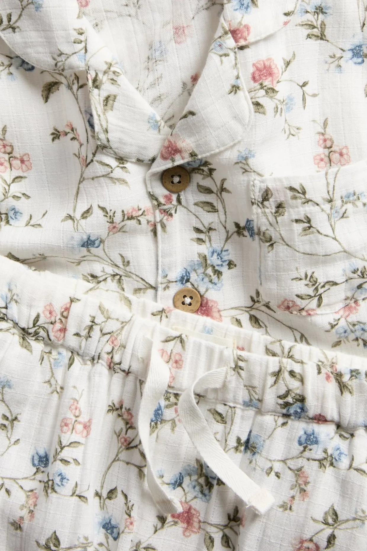 Kuviollinen pyjama | Luonnonvalkoinen | Lapset | Newbie