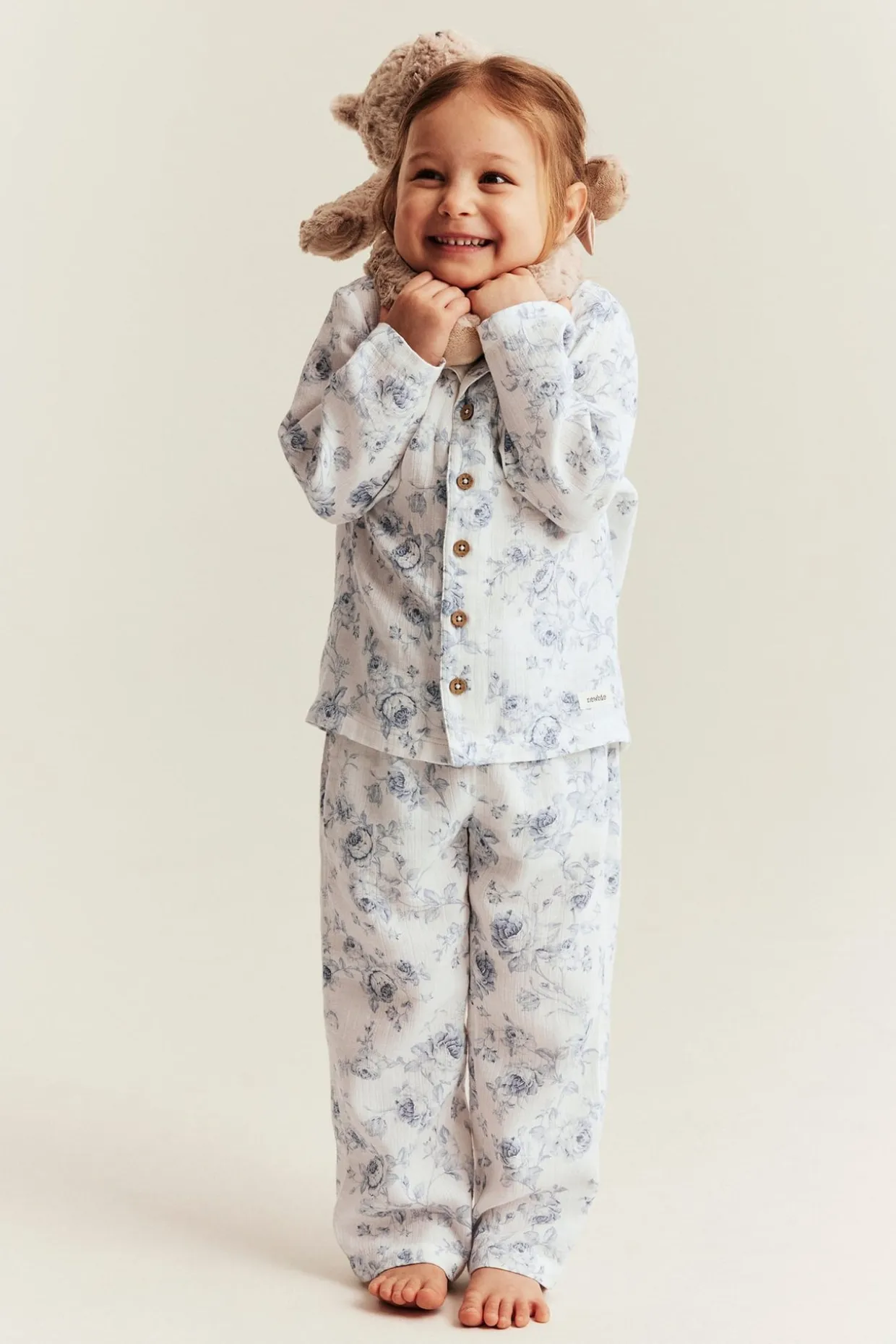 Kuviollinen pyjama | Valkoinen | Lapset | Newbie