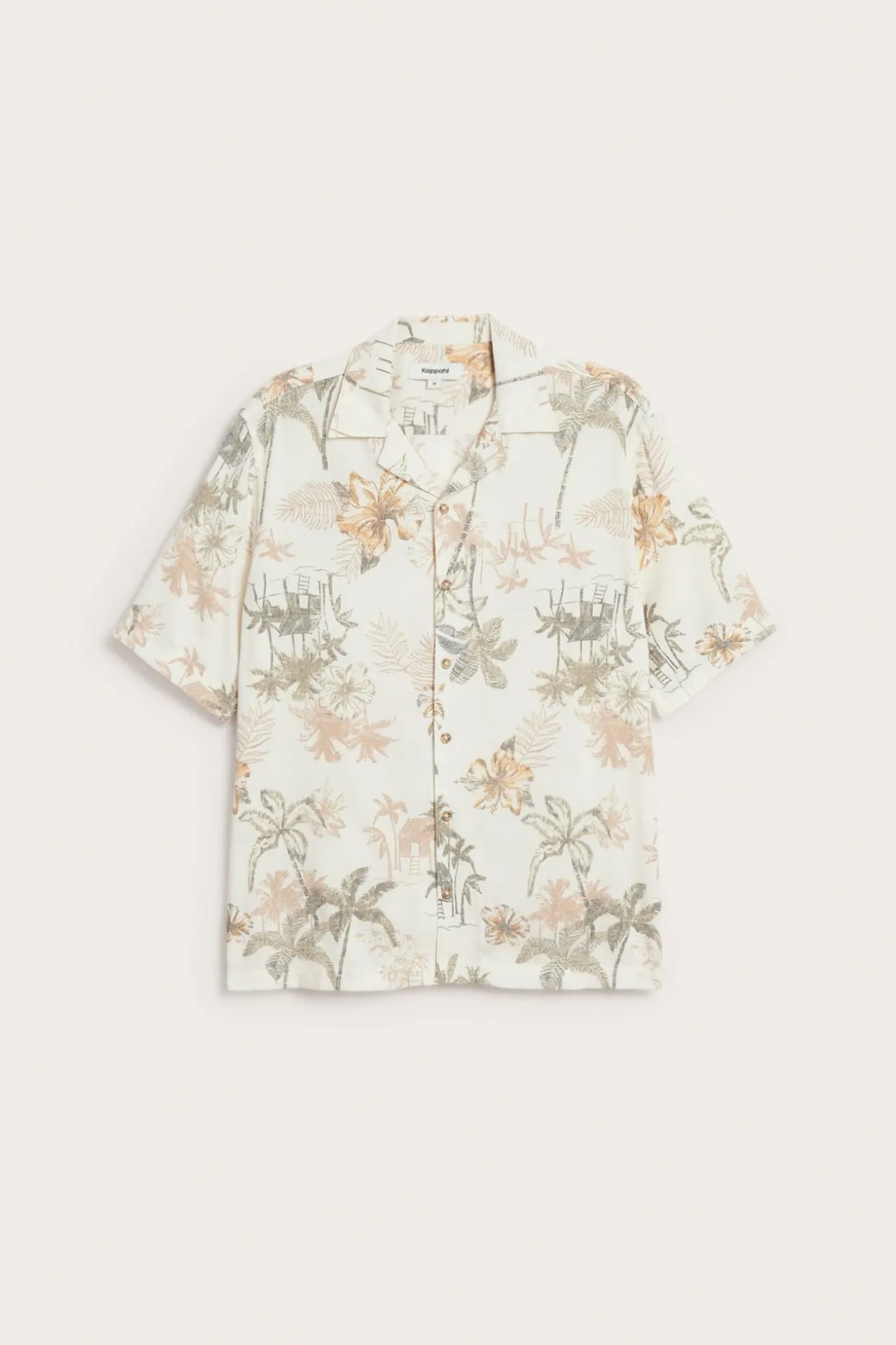 Kuviollinen resort-paita | Vaaleanbeige | Miehet | Kappahl