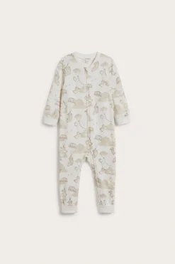 Kuviollinen vauvojen pyjama | Luonnonvalkoinen | Vauvat | Newbie
