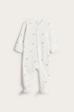 Kuviollinen vauvojen veluuripyjama | Luonnonvalkoinen | Vauvat | Newbie