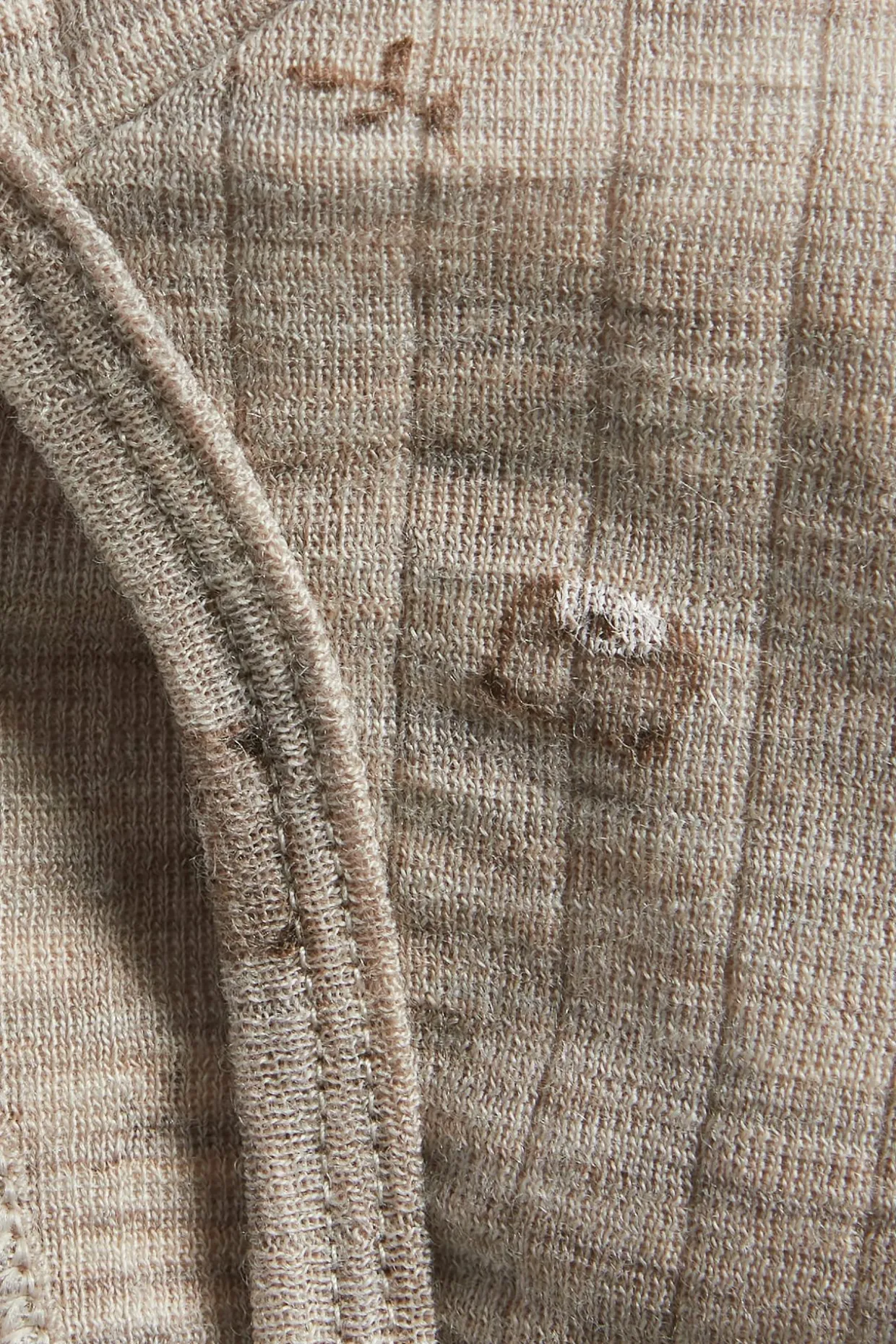 Kuviollinen villamyssy | Meleerattu beige | Vauvat | Newbie