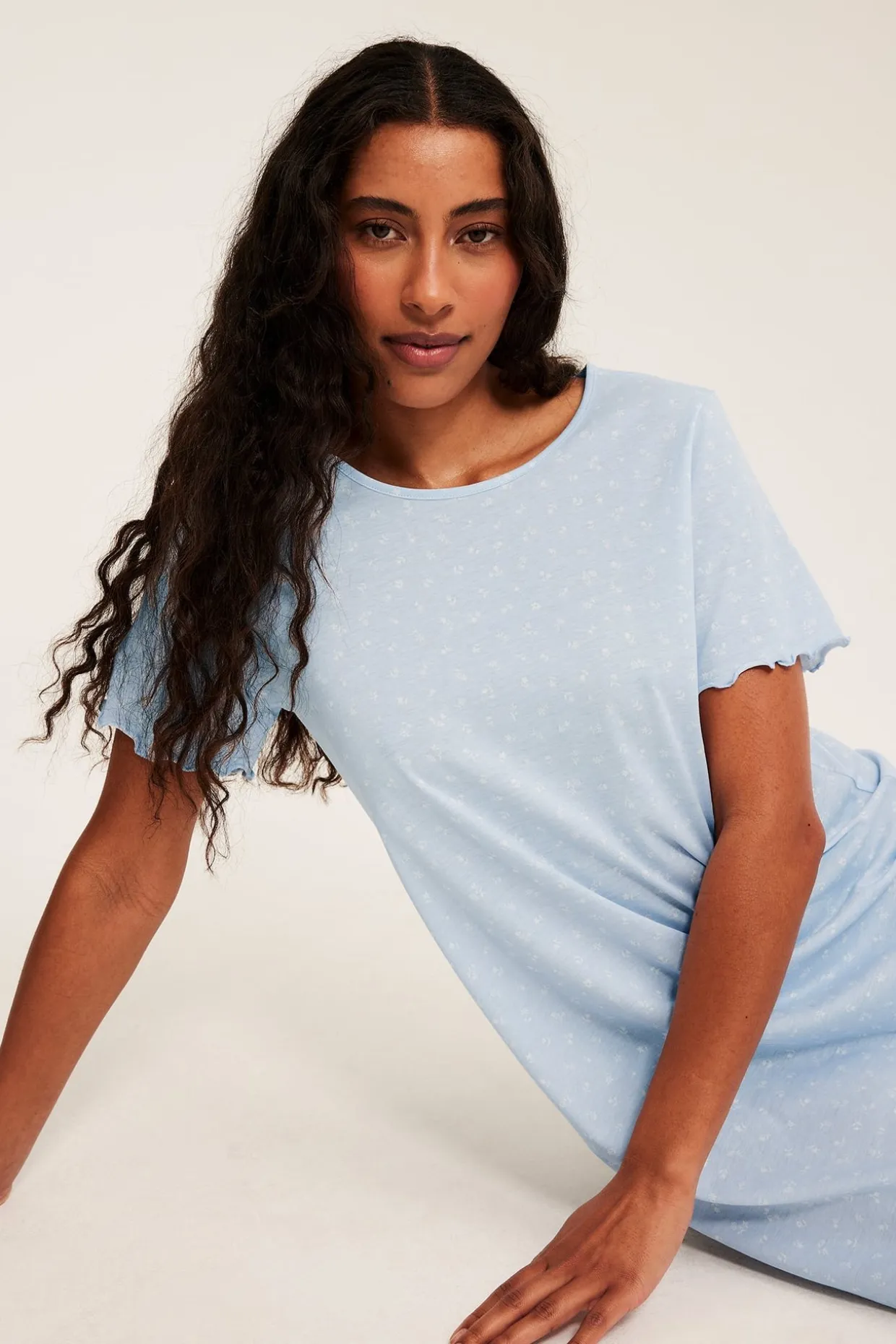 Kuviollinen yöpaita | Vaaleansininen | Naiset | Kappahl