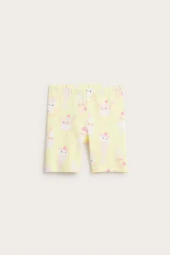 Kuviolliset trikooshortsit puuvillasta | Vaaleankeltainen | Lapset | Kappahl