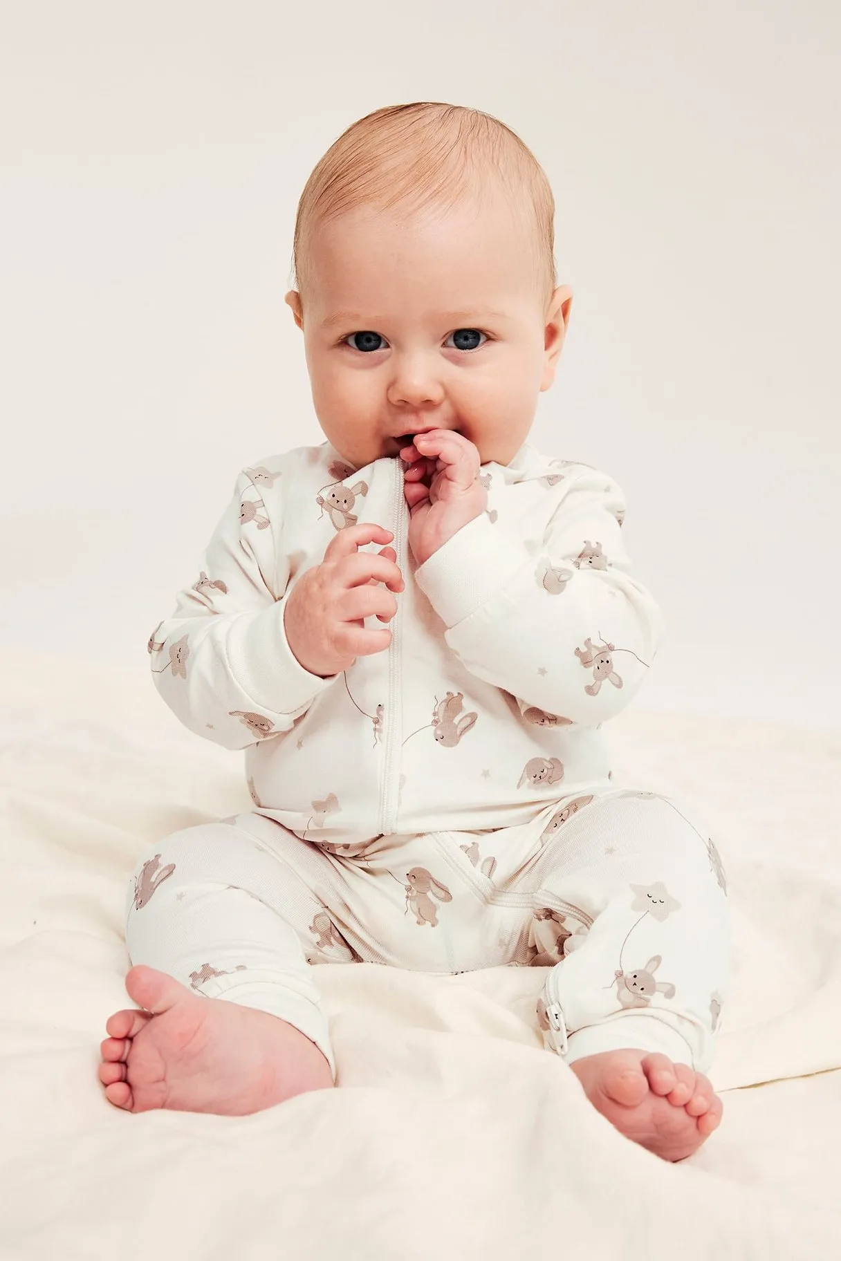Kuviolliset vauvojen pyjamat, 2-pack | Luonnonvalkoinen | Vauvat | Kappahl