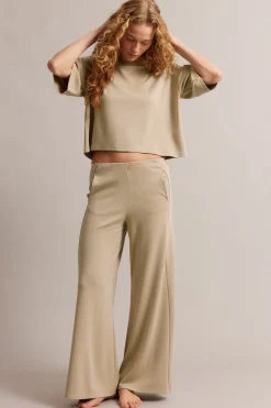 Laatikkomainen t-paita modaalisekoitteesta | Beige | Naiset | Kappahl
