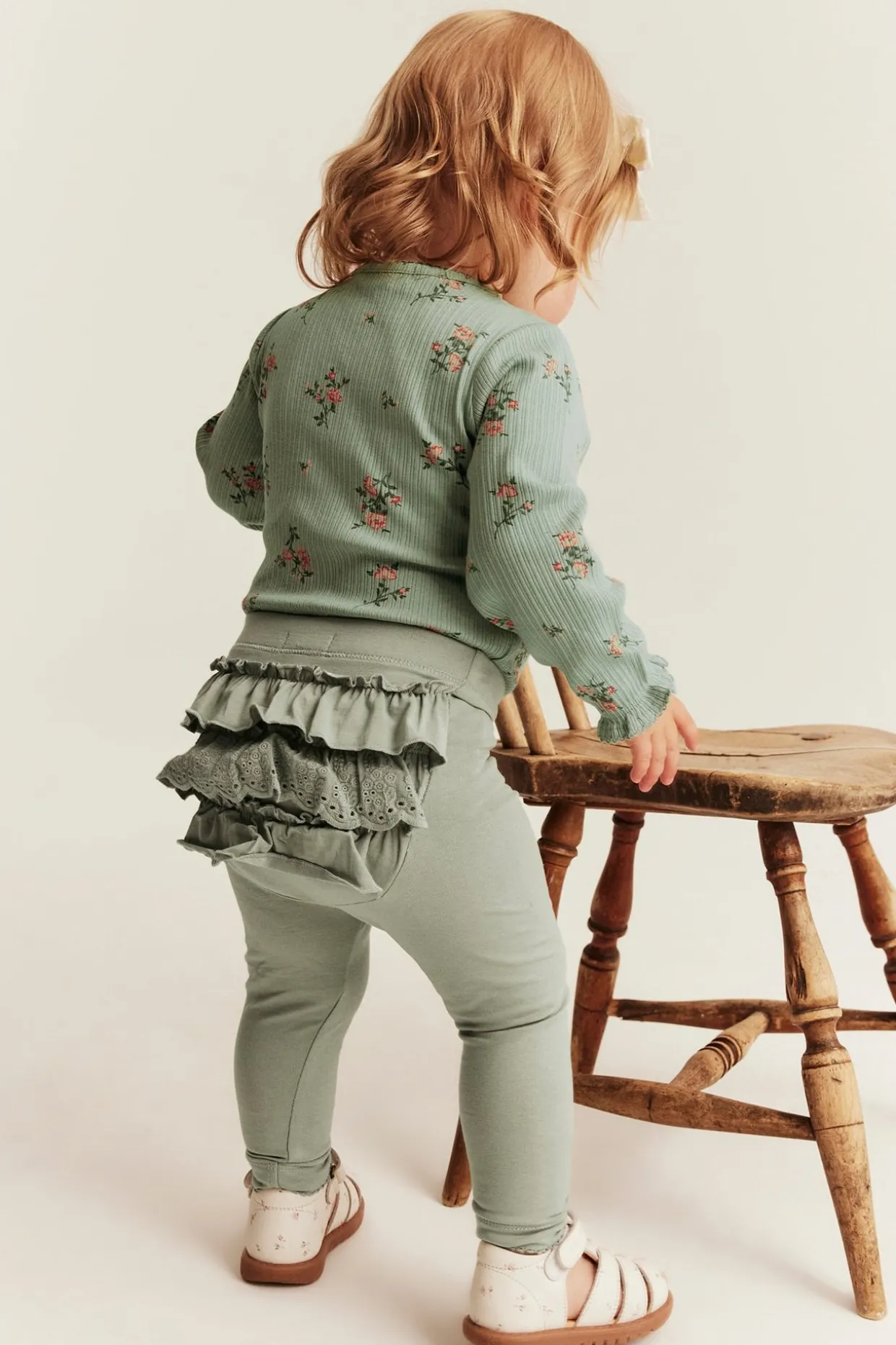Leggingsit, joissa on röyhelö | Vihreä | Vauvat | Newbie