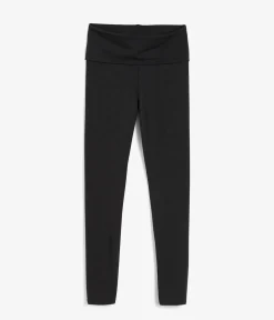 Leggingsit, joissa on taitettava vyötärö | Musta | Naiset | Kappahl