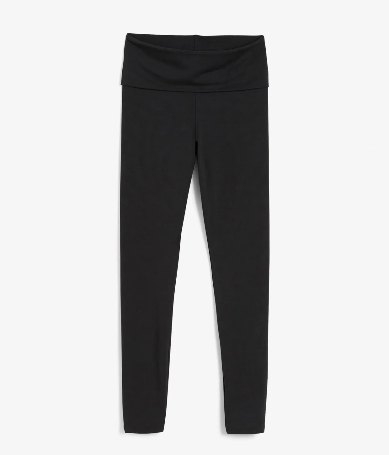 Leggingsit, joissa on taitettava vyötärö | Musta | Naiset | Kappahl