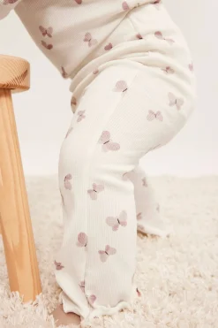 Levenevät leggingsit perhosilla | Luonnonvalkoinen | Vauvat | Kappahl