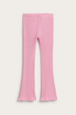 Levenevät leggingsit ribatusta trikoosta | Pinkki | Lapset | Kappahl