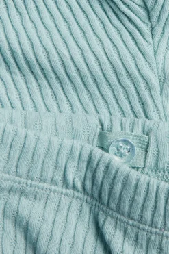 Levenevät leggingsit ribatusta trikoosta | Vaaleanvihreä | Lapset | Kappahl