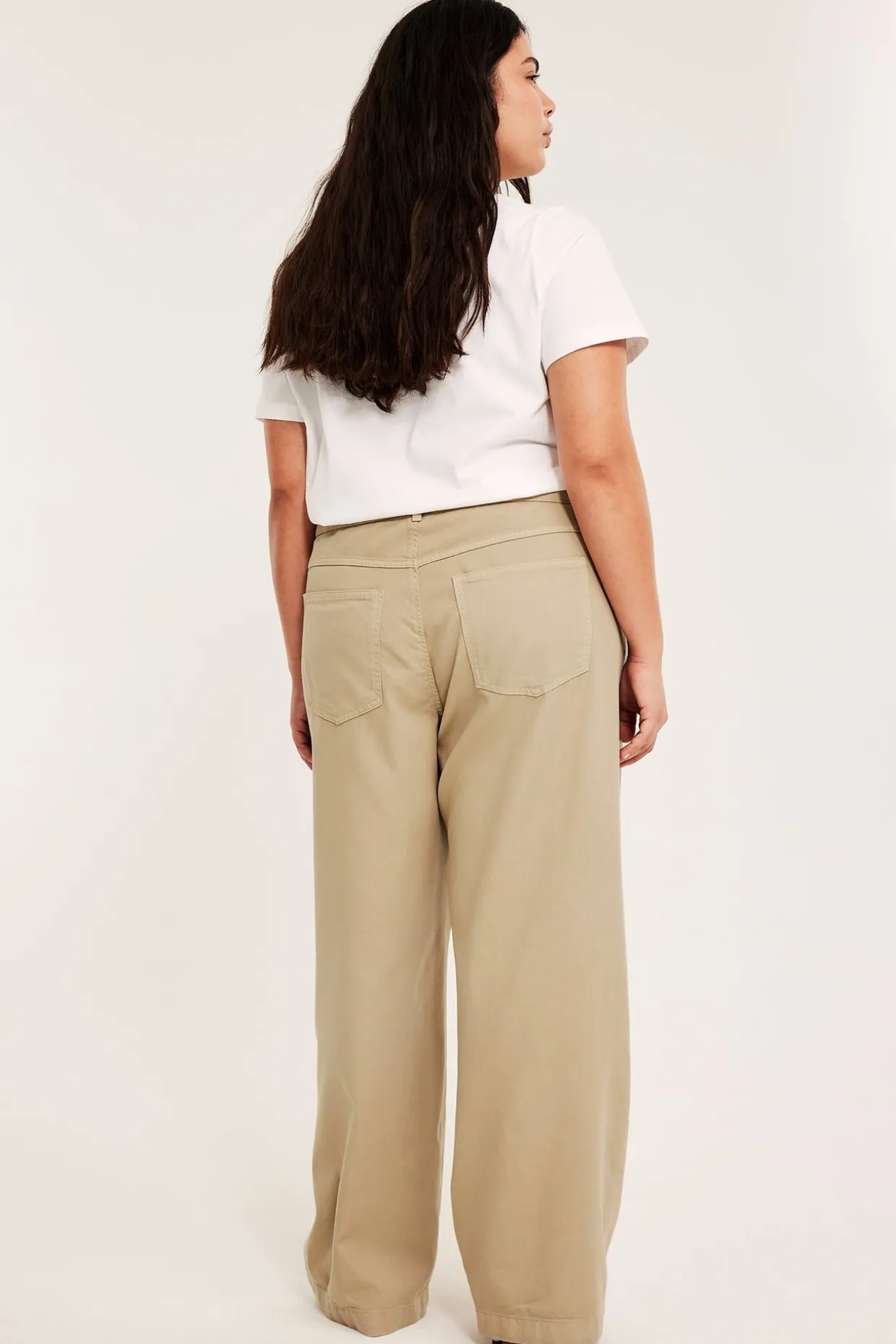 Leveät housut | Beige | Naiset | Kappahl