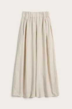 Leveät pellavahousut | Beige | Naiset | Kappahl