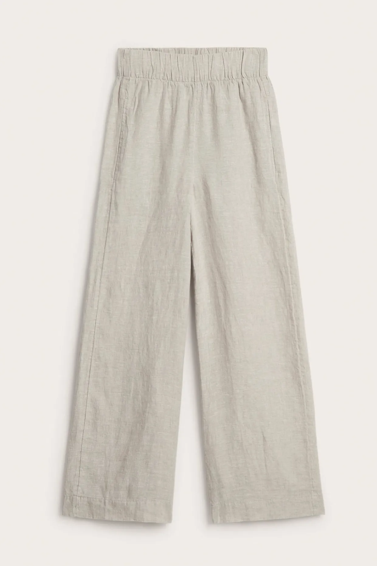 Leveät pellavahousut | Beige | Naiset | Kappahl