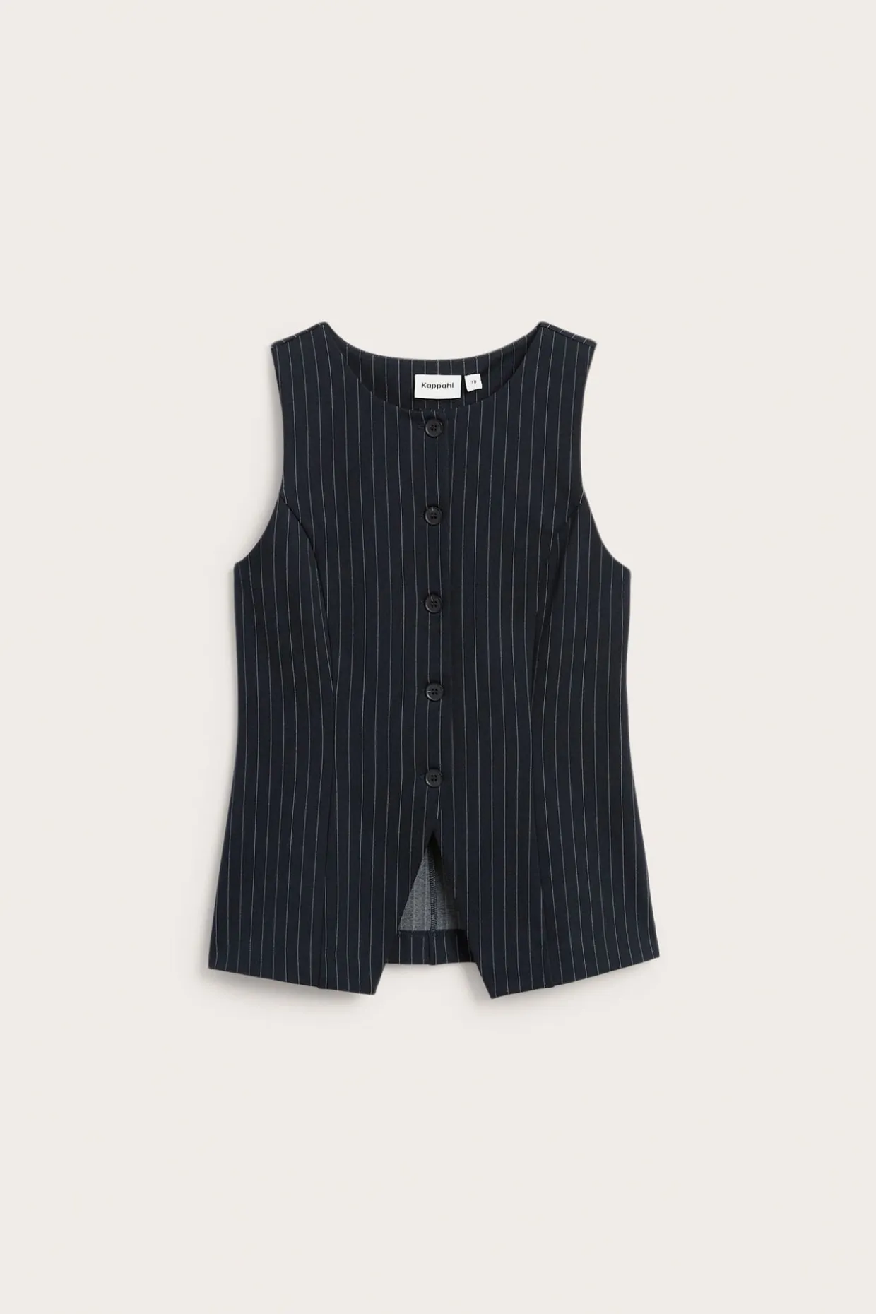 Liituraitakuvioinen räätälöity liivi | Tummansininen | Naiset | Kappahl