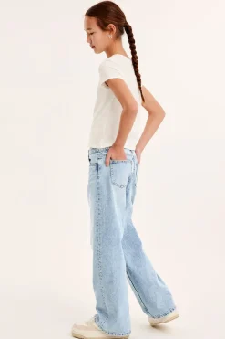 Loose jeans low waist | Vaalea denim | Lapset | Kappahl