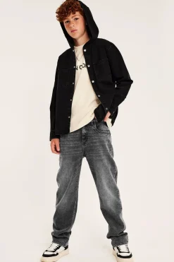 Loose jeans mid waist | Hopeanharmaa | Lapset | Kappahl