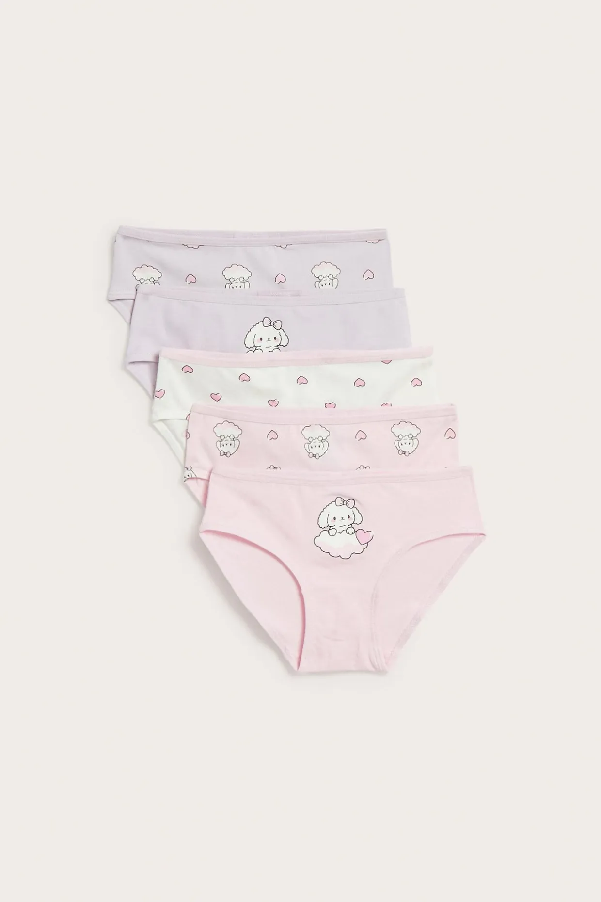Luomupuuvillaa olevat alushousut, 5-pack | Pinkki | Lapset | Kappahl
