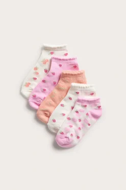 Lyhyet kuviolliset sukat, 5-pack | Vaaleanpunainen | Lapset | Kappahl