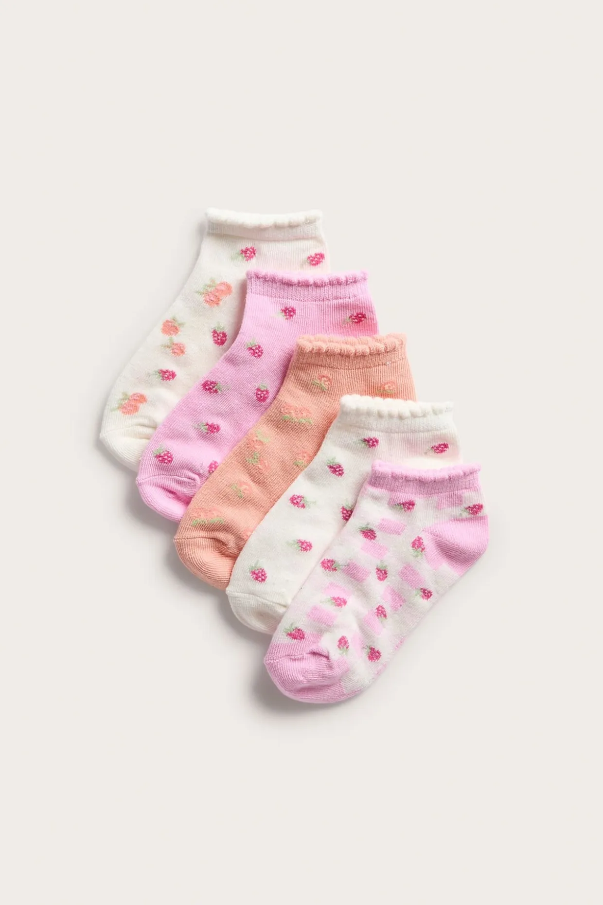 Lyhyet kuviolliset sukat, 5-pack | Vaaleanpunainen | Lapset | Kappahl