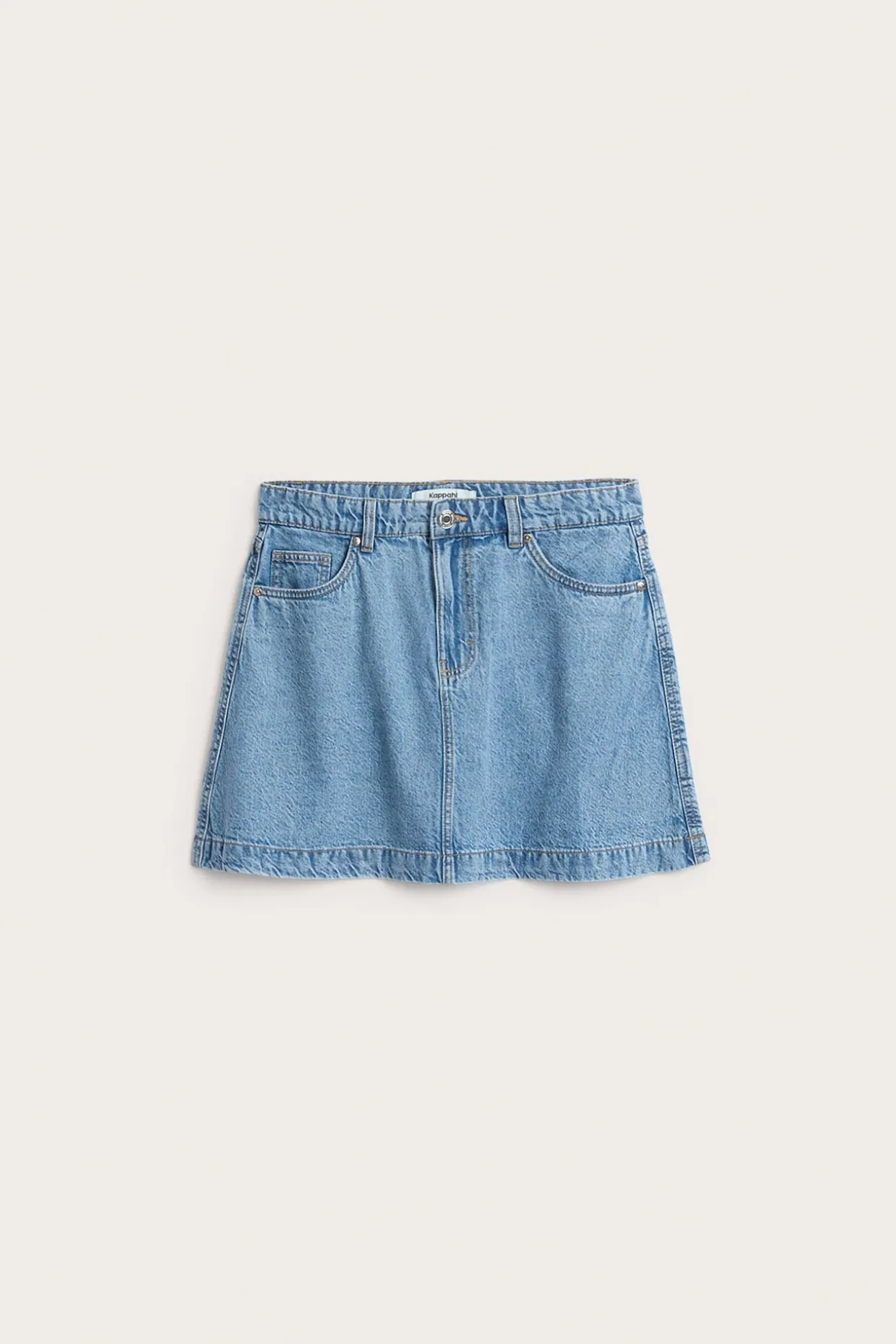 Lyhyt A-linjainen farkkuhame | Vaalea denim | Naiset | Kappahl