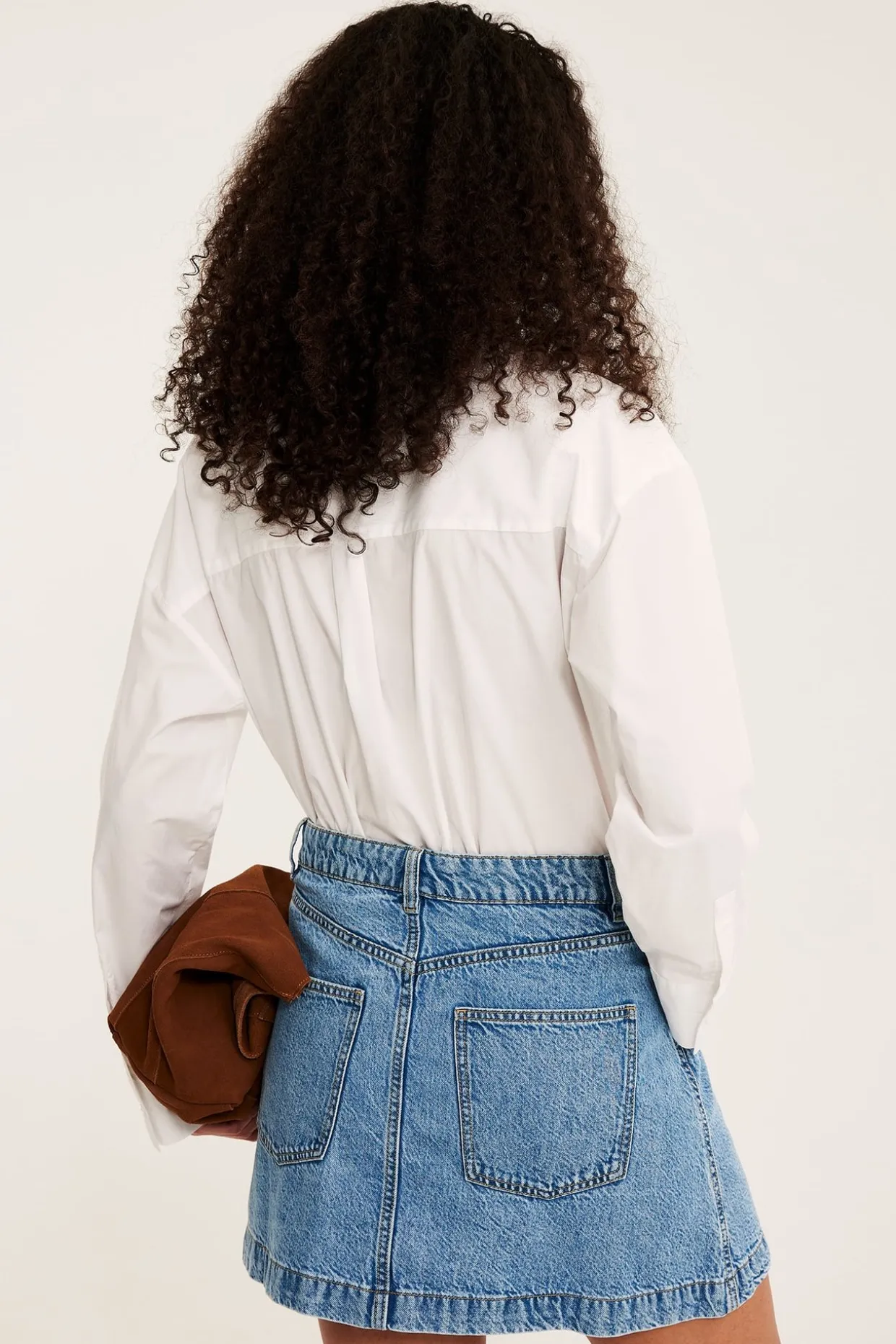 Lyhyt A-linjainen farkkuhame | Vaalea denim | Naiset | Kappahl